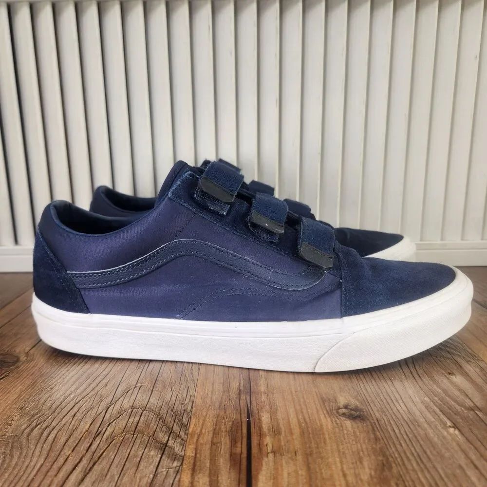 Vans Prison Issue Old Skool Mens Sz 12 Navy Blue Triple Strap Low Sneakers Shoes